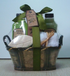 olive basket bath set