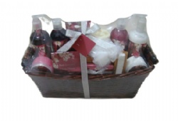 willow basket bath set