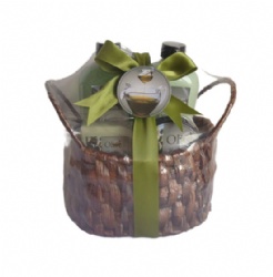 straw basket bath set