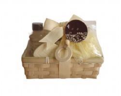 bamboo woven tray bath set