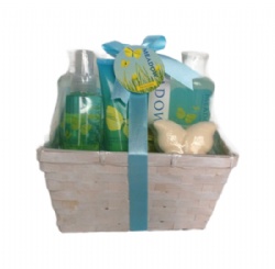 bamboo basket bath set