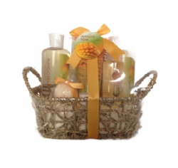 water grass woven basket bath set