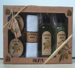 paper box olive bath set