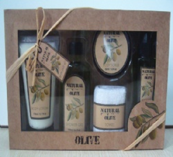 paper box olive bath set